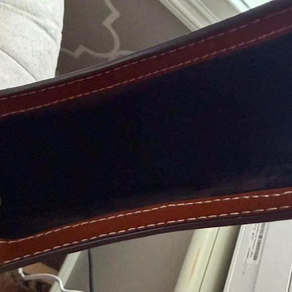 STAUD MOON SHOULDER BAG IN COGNAC LEATHER - Picture 6 of 9